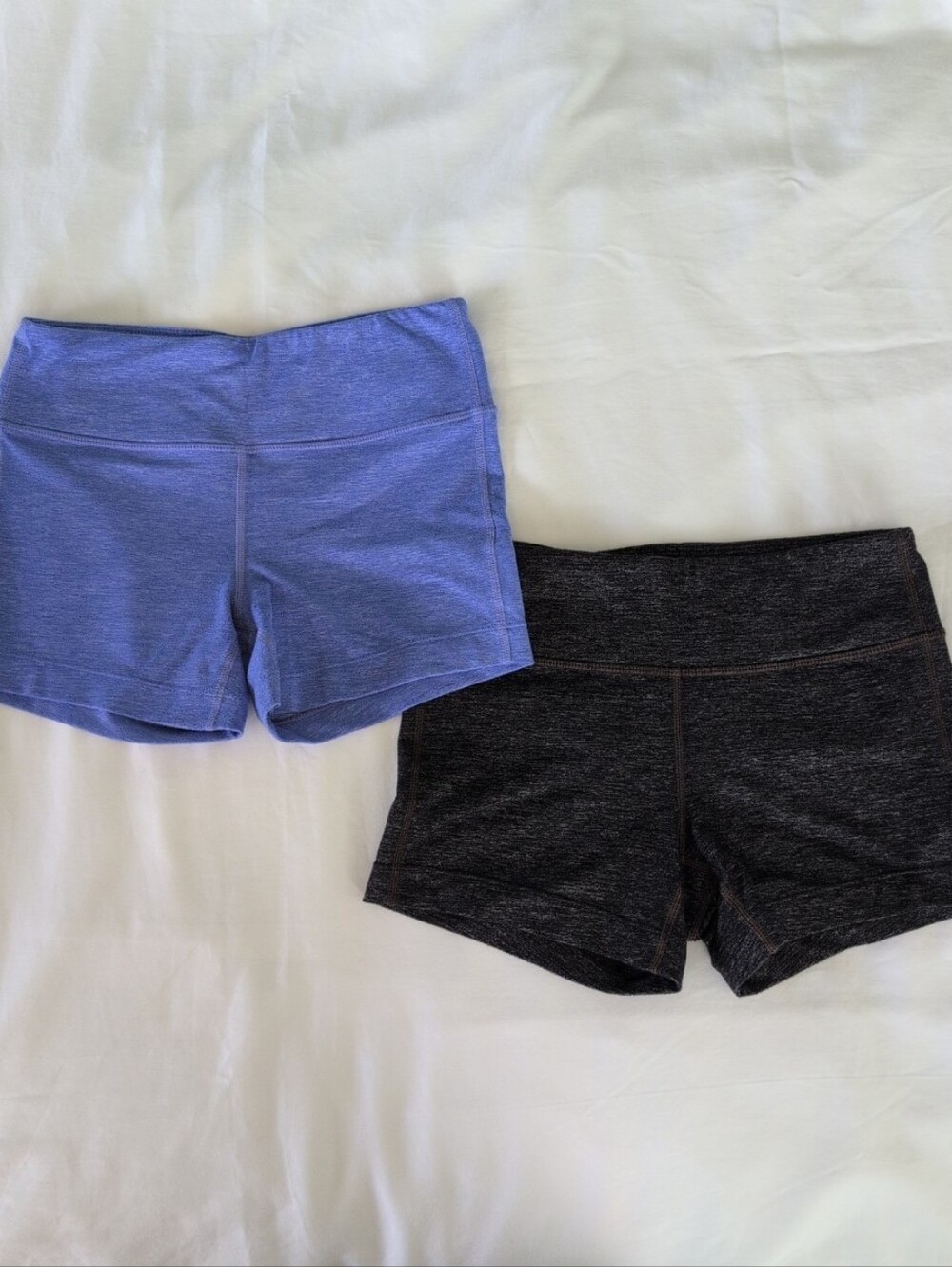 Athleta Bike Shorts -- Size XXS, Blue and Charcoal